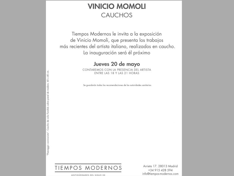  Vinicio momoli GALERIA TIEMPOS MODERNOS (Madrid) 